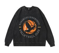Xinchangda Haikyuu Anime Hoodie, Haikyuu Cosplay Pullover Unisex Sweatshirt Cartoon Characters Pattern Printed Outwear Hoodie for Boys Girls