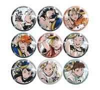 Xinchangda Haikyuu Metal Badge Set, 9 PCS Hinata Shoyo/Tobio Kageyama/Kotaro Bokuto Anime Character Metal Badge Metal Pin Collection Christmas Birthday Present Gift