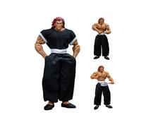 Xinchangda Hanma Yujiro Figure Multi Joint Action Statue Movable Change Accessories Model, 19CM Hanma Baki Figure Anime Model Battle Damage Style Collectible Gifts