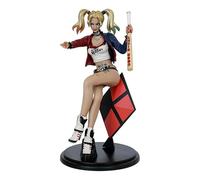 Xinchangda Harley Action Figure Sitting Position Figurine 11.5cm Anime Figure Harley Statue Model Desktop Collections Birthday Gift for Fans