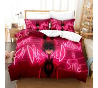 Xinchangda Hazbin Hotel 3PCS Bedding Sets Anime Alastor/Angel Dust/Charlie Morningstar Comforter Set, 2 Pillowcases and 1 Duvet Cover