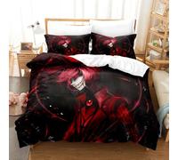 Xinchangda Hazbin Hotel 3PCS Bedding Sets Anime Alastor/Angel Dust/Charlie Morningstar Comforter Set, 2 Pillowcases and 1 Duvet Cover