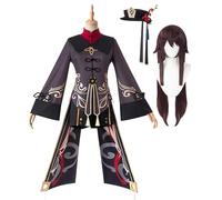 Xinchangda Hu Tao Cosplay Costume Game Characters Raiden Ei Cosplay Outfit Long Tail Tassels Full Set with Hat Wig Halloween Party Uniforms Dress Up