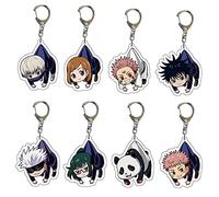 Xinchangda Keychain Anime Gojo-Satoru Itadori Yuji Cute Cartoon Acrylic Keychain Pendant Bag Accessories Key Ring Ornament Gift for Girls Boys 8Pcs