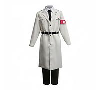 Xinchangda Levi Cosplay Costume Eren Jaeger Cosplay Outfits Anime Survey Corps Uniform Scouting Legion Freedom Wings Costume Long Jacket Pants Full Set for Halloween