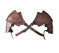 Xinchangda Medieval Retro Shoulder Armor PU Leather Steampunk Shoulder Armor Adjustable Viking Knights Shoulder Armor Cosplay Costume Accessories, Bronze