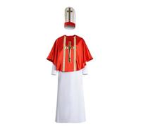 Xinchangda Men's Renaissance Halloween Costume Renaissance Robe Medieval Crusader Robe with Belt or Priest Missionary Robe with Red Cape for Stage Performance Halloween Carnival Party