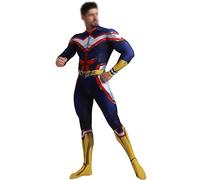 Xinchangda MHA Cosplay Costume Midoriya Izuku Cosplay Outfits, All·Might Jumpsuit Battle Uniform Costume Halloween Jumpsuit Role Play Anime Bodysuits Outfit
