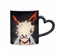 Xinchangda My Hero Academia/MHA Heart-shaped Ceramic Mug Morphing Mugs Heat Sensitive Mug Color Changing Heat Reveal Coffee Tea Mug