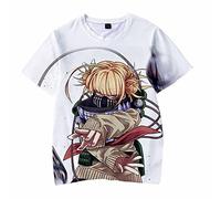 Xinchangda My Hero Academia MHA T-Shirt Unisex Anime Toga Himiko Asui Tsuyu Midoriya Izuku Printed T-Shirt Summer Casual Loose Round Neck Short Sleeve Tops