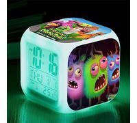 Xinchangda My Singing Monsters Alarm Clock for Kids, Game LED Digital Alarm with 7 Color Changing Night Light Displaying Time Temperature