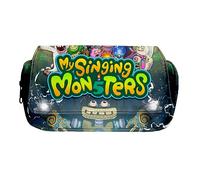 Xinchangda My Singing Monsters Pencil Case Cartoon Game Print Pencil Box Large Capacity Pen Bag Students Stationery Bag for Student Teen