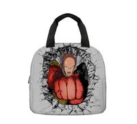 Xinchangda One Punch Man Anime Lunch Bag, Saitama/Tatsumaki/Genos Meal Bag Portable Lunch Box for Kids Boys Girls School Picnic
