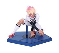 Xinchangda Shidou Ryuusei Figure Model Bachira Meguru Action Figure Anime Rin Itoshi Figurine Statue, White Football Jerseys Kneeling Position Sculpture Decoration Collectible Birthday Gift 10CM