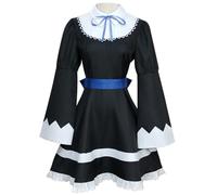 Xinchangda Stocking Cosplay Costume Panty Cosplay Outfits College JK Uniform Skirt Full Set, Black Woman Dress Anime Cosplays Outfit Halloween Christmas Carnival Party Role Play Clothes Gift for Fan