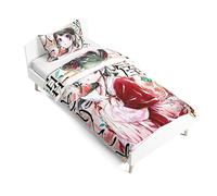 Xinchangda The Apothecary Diaries Bed Set Kid Single Bedding Set Jinshi Maomao 3D Printed Anime Bed Set Cartoon Duvet Cover and Pillowcase 135 * 200CM