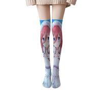 Xinchangda The Quintessential Quintuplets Knee-High Socks Anime 3D Print Thigh High Stockings Lolita Cosplay Over Knee Long Thigh High Socks for Women