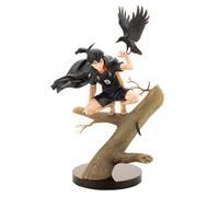 Xinchangda Tobio Kageyama Squatting on a Tree Stump Action Figure 29cm Haikyuu Anime Figure Statue Model Desktop Ornaments Collectibles Gift