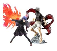 Xinchangda Tokyo Ghoul Figure 2pcs Kirishima Tōka/Kaneki Ken Action Figure PVC Statue Collection Anime Figure Ornaments Desktop Decoration Gift for Anime Fans