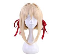 Xinchangda Violet Evergarden Cosplay Costume Lolita Dress Full Set, Violet Evergarden Cosplay Props Umbrella Necklace Halloween Role Play Costume for Women