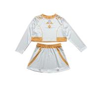 Xinchangda Zoey Cosplay Costume Rumi Mira Cosplay K-POP Singers Stage Performance Outfits of White Short Jacket Uniform Skirt for Anime Role Play Halloween Costume