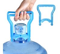 XINCHENG 1Pcs Double Ring Water Bottle Handle, 5 Gallon Drinking Water Bottle Handle, Bottle Carrier Lifter Non-slip Holder, Blue Handle for Water Bucket Carabiner