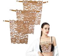 XINCHENG 3 Pcs Modesty Panels for Low Cut Tops, Clip-On Mock Camisole Bra Inserts, lace Insert for Low Cut Tops, Cleavage Cover Up for Dresses