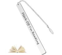 XINCHENG Funny Bookmark for Women Men, Stainless Stell Book Marks with Interesting Rude Words for Book Lovers Readers Best Friends Birthday Graduation