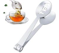 XINCHENG Tea Bag Squeezer, Stainless Steel Tong Strainer, Strainer Clip Spoon for Picking Up Tea Bags and Rock Sugar Cubes