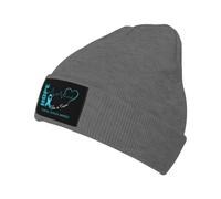 xinchenxin Hope for A Cure Trigeminal Neuralgia Awareness Beanie Hat for Men Women Warm Cozy Knit Skullies Cap Acrylic Winter Hats Deep Heather