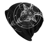xinchenxin Pentagram with Demon Baphomet Satanic Goat Adult Unisex Knit Hat Hedging Cap Beanie Warm Hat Balaclava