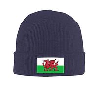 xinchenxin Welsh-Flag Knit Hat Adult Beanie Hat Outdoor Warm Autumn Winter Knitted Hat Basis Skullies Cap Navy Blue