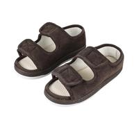 XINCHIA Diabetic Slippers for Women Men Extra Wide Fit Edema Swollen Slippers Adjustable Open Toe Surgical Shoes Anti-skid Breathable Orthopedic Footwear Memory Foam Soft Elderly Sandals Summer Shoes
