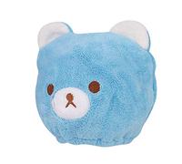 XINCHIA Kids Quick Dry Hair Towel Wrap Cap Cute Cartoon Bear Head Drying Wrap Hat Ultra Absorbent Turban Soft Velvet Bath Shower Sauna Head Towel Drying Cap Hat for Long Short Curly Straight Hair