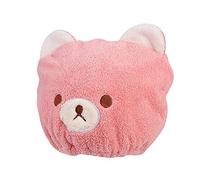 XINCHIA Kids Quick Dry Hair Towel Wrap Cap Cute Cartoon Bear Head Drying Wrap Hat Ultra Absorbent Turban Soft Velvet Bath Shower Sauna Head Towel Drying Cap Hat for Long Short Curly Straight Hair