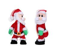XINCHIA Singing and Dancing Christmas Santa Claus Figure Twisted Hip Twerking Singing Novelty Decoration Electric Musical Xmas Santa Claus Ornament Christmas Standing Figure for Tabletop Decoration
