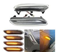 Xinctai Sequential Amber Led Front Fender Side Marker Lights Compatible with 2011-2016 BMW Mini Cooper R60 Countryman R61 Paceman, Clear Lens