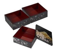 XINCXIN Bento Box Lunch Box Adults,Bento Sushi Box,Japanese Bento Sushi Box 3 Layer Stackable Sushi Tray Plastic Divided Lunch Box with Lid for School