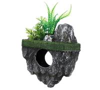 XINCXIN Resin Aquarium Cave Hideout，Floating Stone Decoration Decorative Floating Island Fish Tank Ornaments Turtle Rocks Bask Spot for Pond