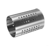 XINCXIN Stainless Steel Utensil Stand，Stainless Holder for Kitchen Countertop - Cutlery Organizer with Drainage Holes, Round Hole Design for Dry Storage, Space Saving(Silver Large)