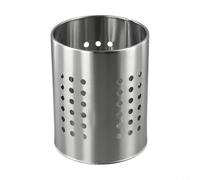 XINCXIN Stainless Steel Utensil Stand，Stainless Holder for Kitchen Countertop - Cutlery Organizer with Drainage Holes, Round Hole Design for Dry Storage, Space Saving(Silver Small)