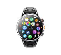 XINDADA 2024 4G Full Netcom Android 9.0 4G Smart Watch 1.95'' Large Screen HD Display 4GB+128GB GPS WIFI Video Call 5MP Camera H18 Smartwatch (Black,4+128GB)