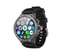 XINDADA 2025 H12 Smart Watch 4G Android 9.0 OS Aupport APP Download G00gle Play Store Heart Rate 500W Camera GPS WIFI Smartwatch Men (Black,4GB 64GB)