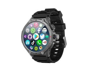 XINDADA 2025 H12 Smart Watch 4G Android 9.0 OS Aupport APP Download G00gle Play Store Heart Rate 500W Camera GPS WIFI Smartwatch Men (Black,8GB 128GB)