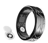 XINDADA 2025 New Smart Ring Heart Rate Blood Oxygen Sleep Monitoring Gesture Control TikTok Smart Ring Multi-sport Modes For Android IOS (Black Box,8)