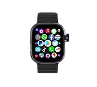 XINDADA DW100 ProPlus 5G Android Smartwatch Touch ID Smart Watch With 180° Rotating Camera 2.29 inch Amoled Screen GPS WIFI NFC Goog1e Play Store (All Black,8GB 128GB)
