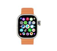 XINDADA DW100 ProPlus 5G Android Smartwatch Touch ID Smart Watch With 180° Rotating Camera 2.29 inch Amoled Screen GPS WIFI NFC Goog1e Play Store (Orange,4GB 64GB)