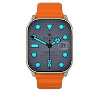 XINDADA HK11 Ultra 3 Smart Watch Amoled Screen 2GB AI Translate Local Album Music Sports Watch Men's Smart Watch HK10 Ultra3max Upgrade (Orange strap)