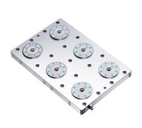 XINDIAN Three Axis Four Axis High Precision Pneumatic Zero Point Quick Replacement Fixture CNC Batch Part Processing Chuck Bridge Plate, Customizable. (K20.3-C6)