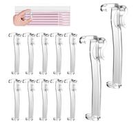 Xindojuz 12 PCS Valance Clips for Blinds, 2.8 inch Vertical Blind Clips Hidden Valance Retainer Holder Clip Replacement, Clear Plastic Horizontal Window Blind Cover Curtain Clip in The Back